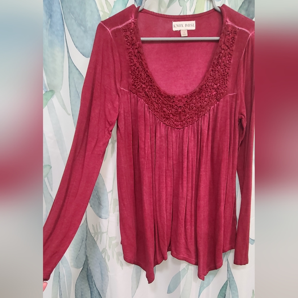 Red long sleeve top